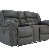 Haygen Power Loveseat With Console - Charcoal - Additional View 1