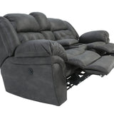 Haygen Power Loveseat With Console - Charcoal - Additional View 2
