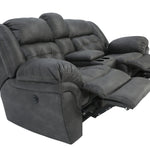 Haygen Power Loveseat With Console - Charcoal - Additional View 3