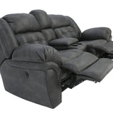 Haygen Power Loveseat With Console - Charcoal - Additional View 3