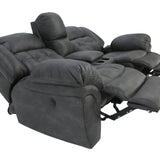 Haygen Power Loveseat With Console - Charcoal - Additional View 4