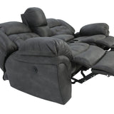 Haygen Power Loveseat With Console - Charcoal - Additional View 5
