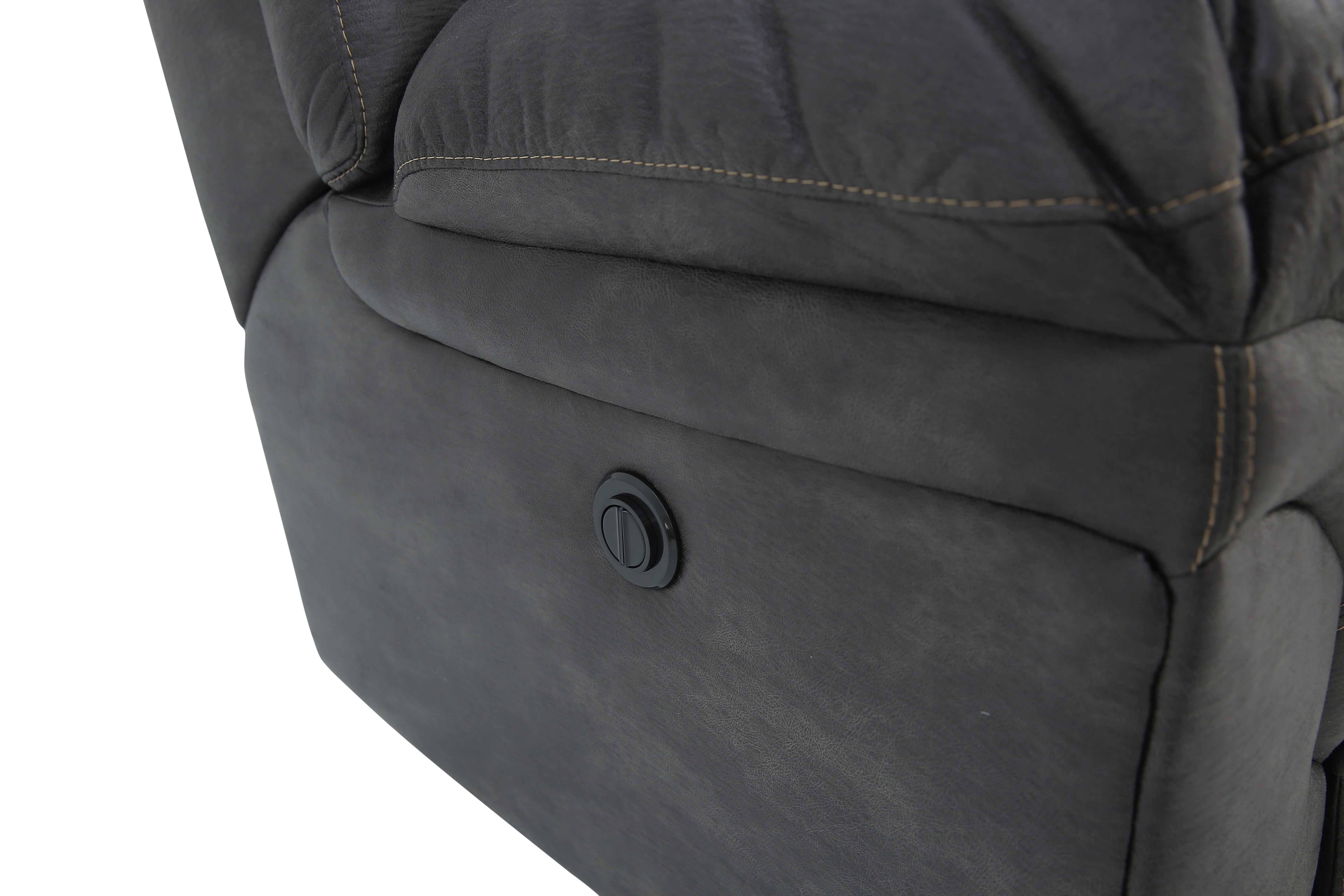 Haygen Power Loveseat With Console - Charcoal - Additional View 8