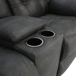Haygen Power Loveseat With Console - Charcoal - Additional View 9