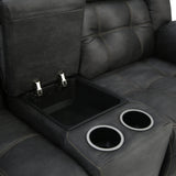 Haygen Power Loveseat With Console - Charcoal - Additional View 10