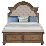 Mallory Light Queen Bed - Oak