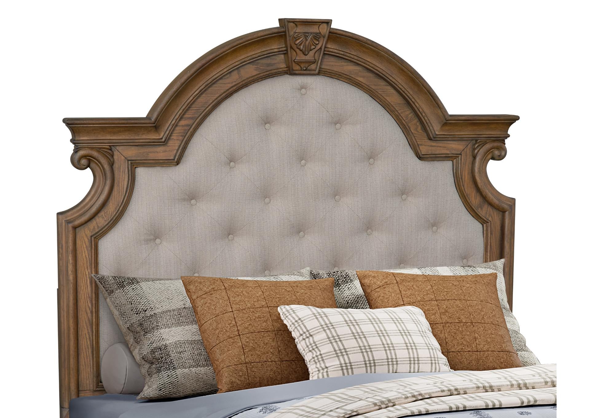 Mallory Light Queen Bed - Oak - Additional View 2