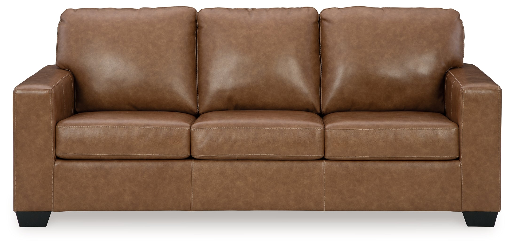 Ashley Furniture - Bolsena Queen Sofa Sleeper - Caramel - Light Brown Leather Match - Sofas