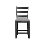 Elements International - Martin 5 Piece Counter Dining Set - Dark Gray Wood|Fabric - Dining Room Sets - Additional View 5