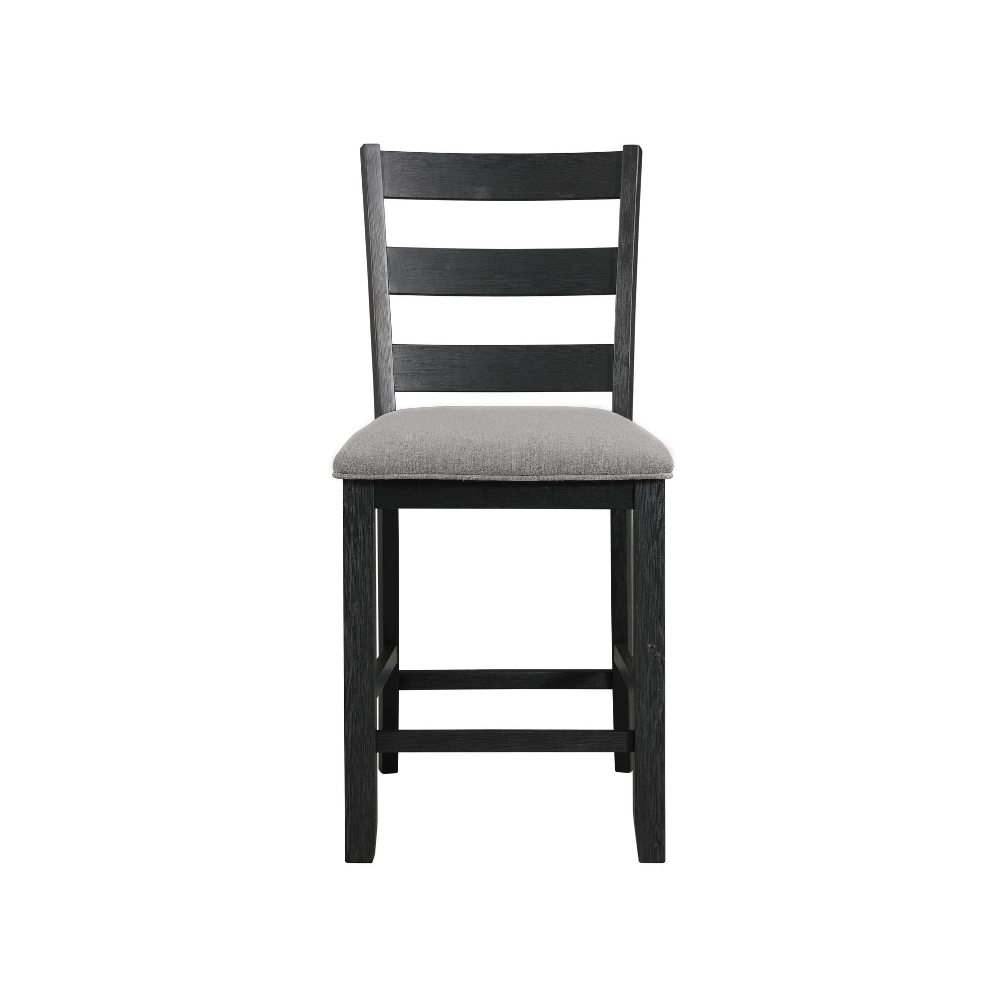 Elements International - Martin 5 Piece Counter Dining Set - Dark Gray Wood|Fabric - Dining Room Sets - Additional View 5