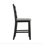 Elements International - Martin 5 Piece Counter Dining Set - Dark Gray Wood|Fabric - Dining Room Sets - Additional View 6