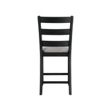 Elements International - Martin 5 Piece Counter Dining Set - Dark Gray Wood|Fabric - Dining Room Sets - Additional View 7