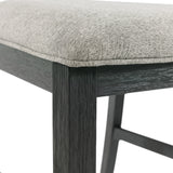 Elements International - Martin 5 Piece Counter Dining Set - Dark Gray Wood|Fabric - Dining Room Sets - Additional View 12