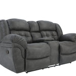 Haygen Reclining Loveseat With Console - Charcoal - Additional View 1