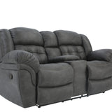 Haygen Reclining Loveseat With Console - Charcoal - Additional View 1