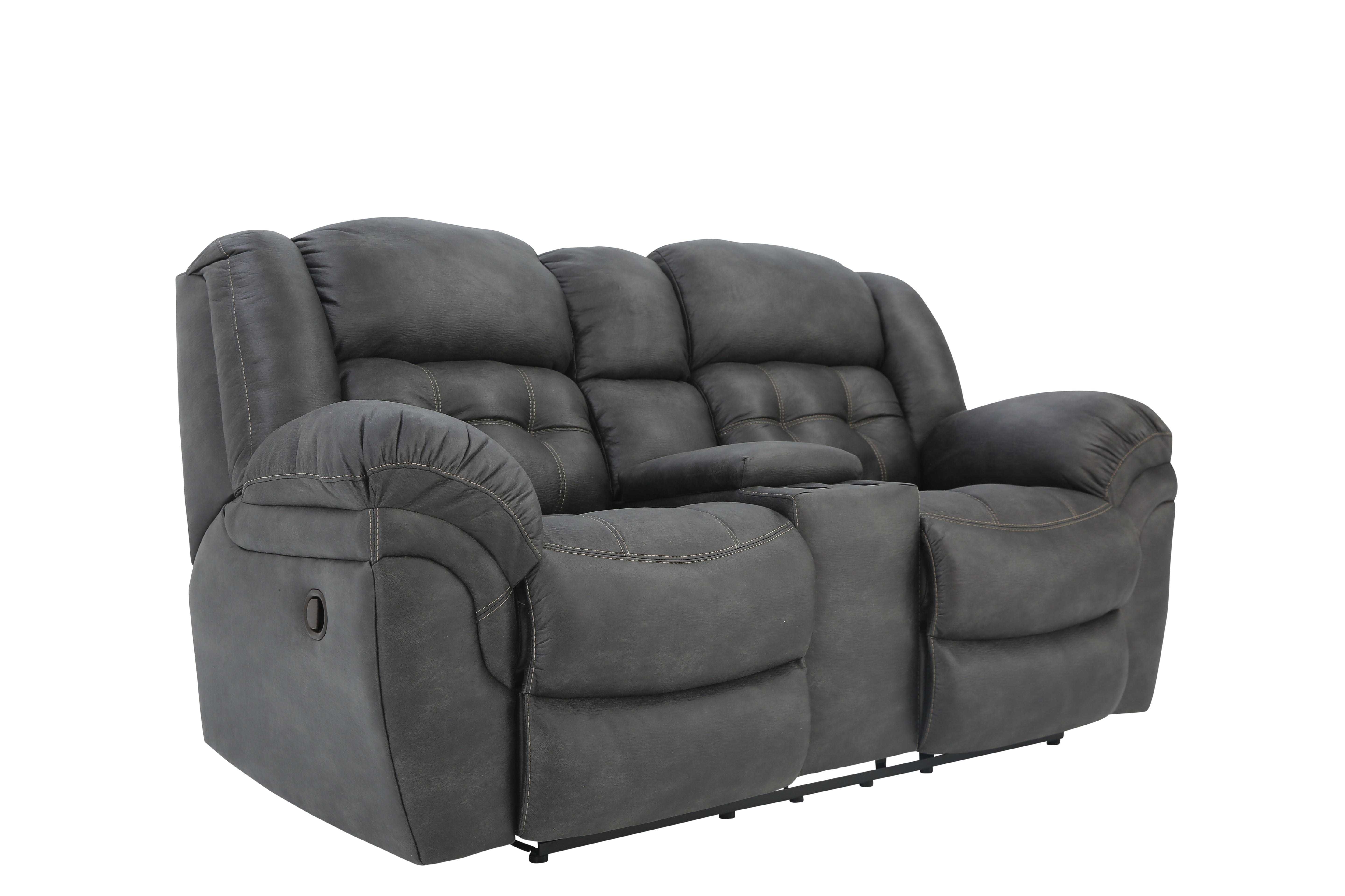 Haygen Reclining Loveseat With Console - Charcoal - Additional View 1