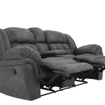 Haygen Reclining Loveseat With Console - Charcoal - Additional View 2