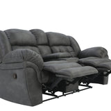 Haygen Reclining Loveseat With Console - Charcoal - Additional View 2