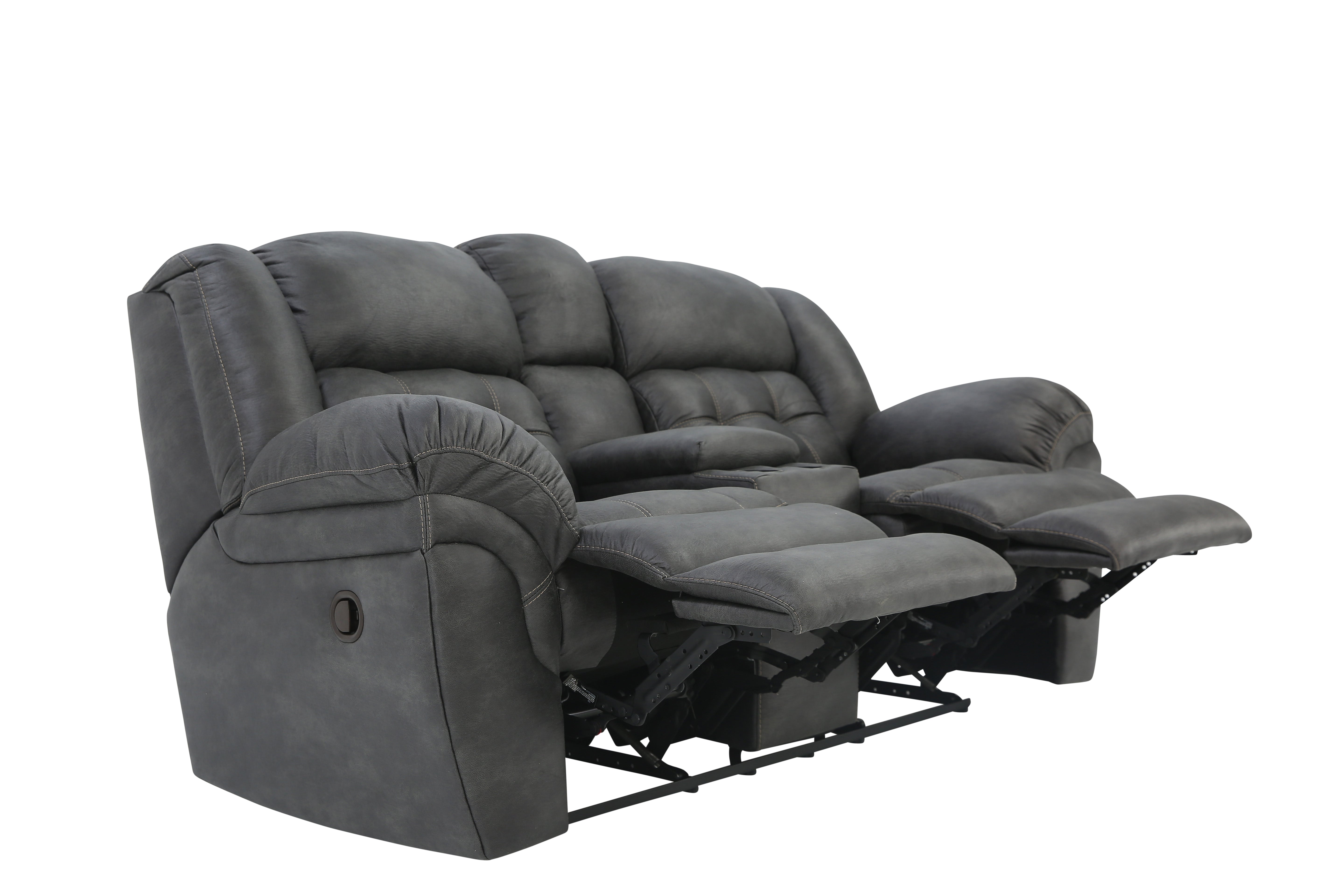 Haygen Reclining Loveseat With Console - Charcoal - Additional View 2