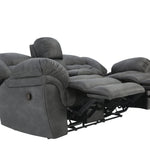 Haygen Reclining Loveseat With Console - Charcoal - Additional View 3