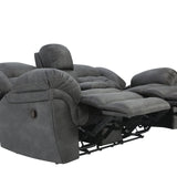 Haygen Reclining Loveseat With Console - Charcoal - Additional View 3