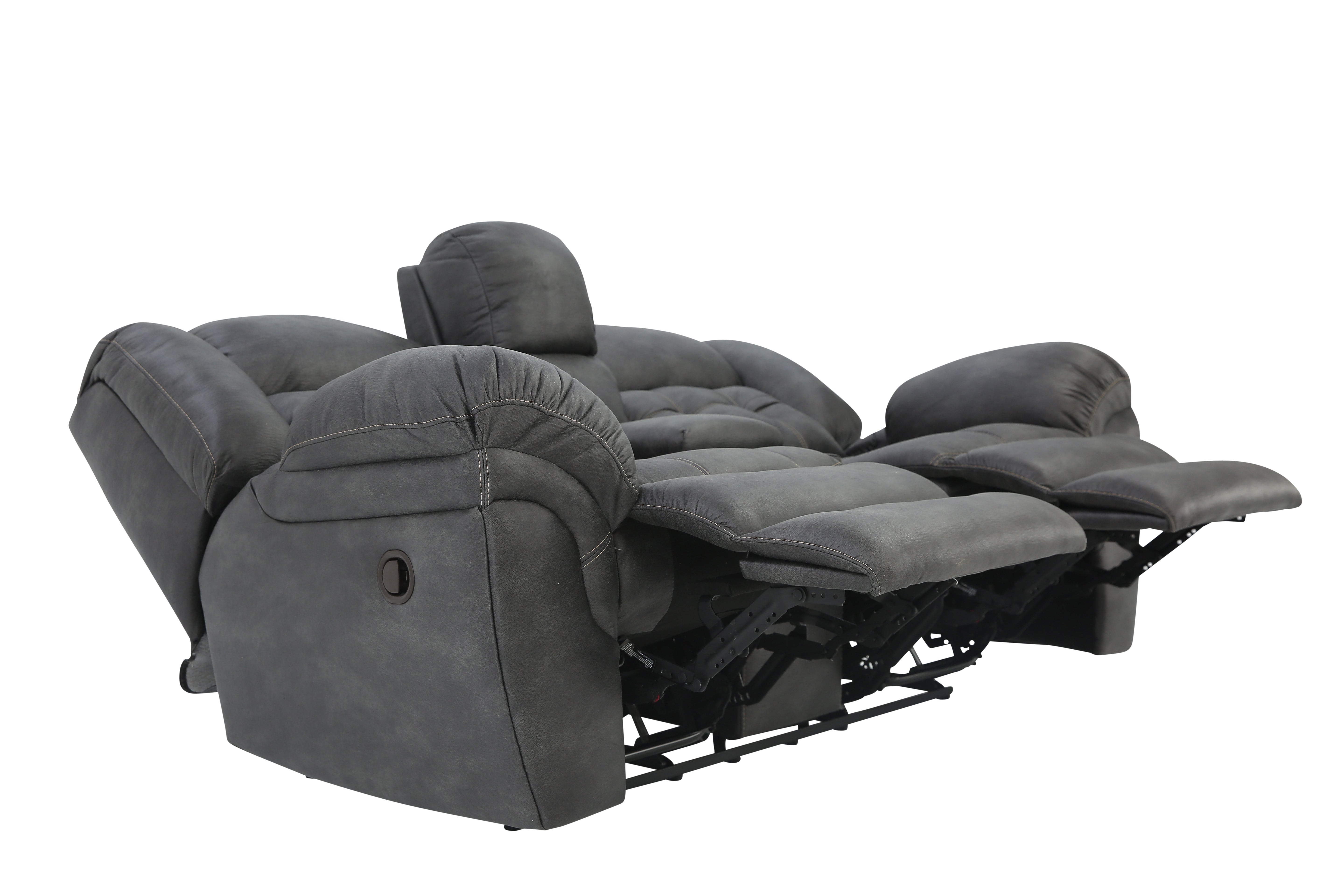 Haygen Reclining Loveseat With Console - Charcoal - Additional View 3