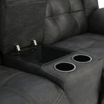 Haygen Reclining Loveseat With Console - Charcoal - Additional View 4