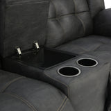 Haygen Reclining Loveseat With Console - Charcoal - Additional View 4