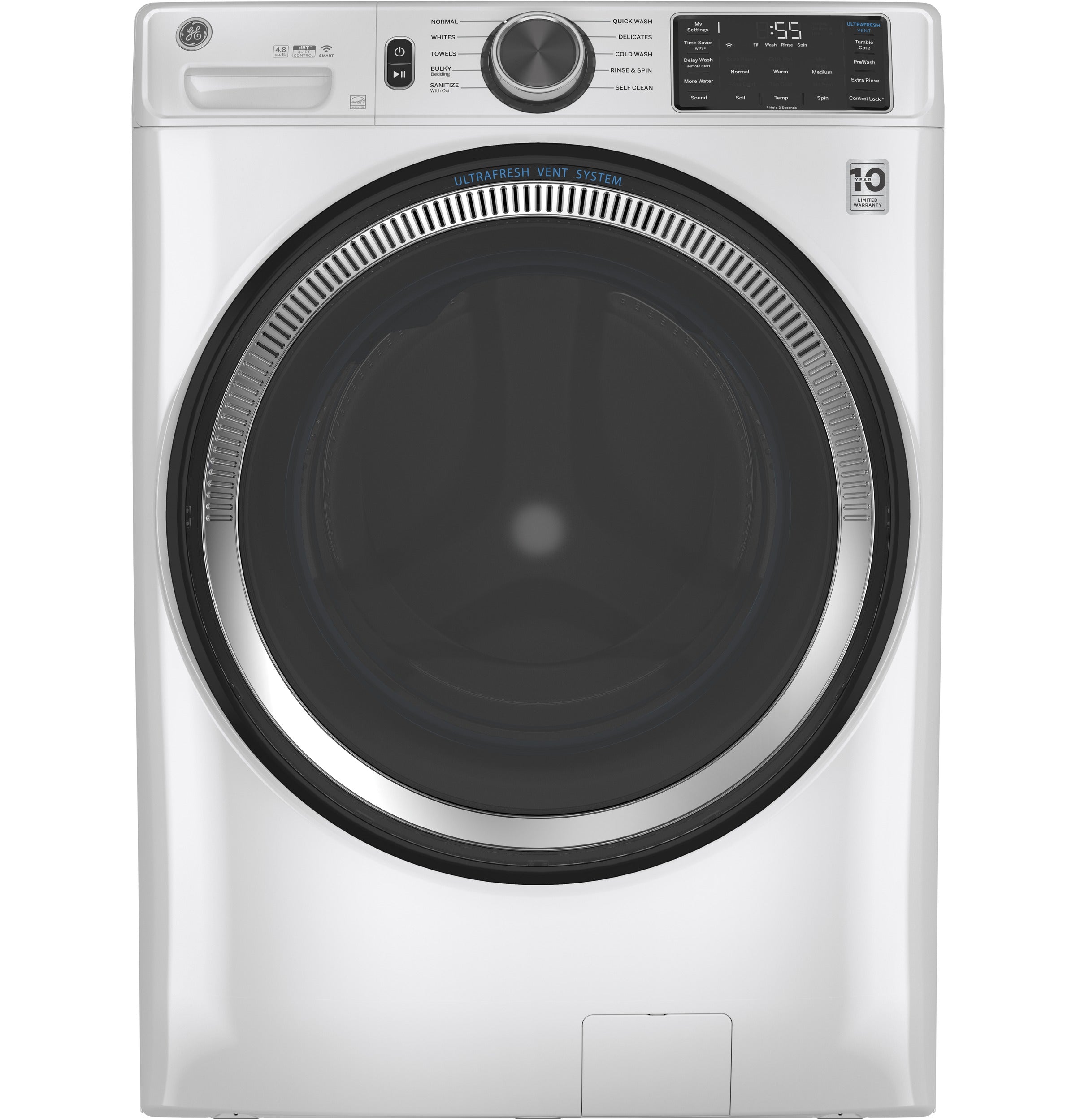 GE WHITE 4.8CU FRONT LOAD WASHER - Washers