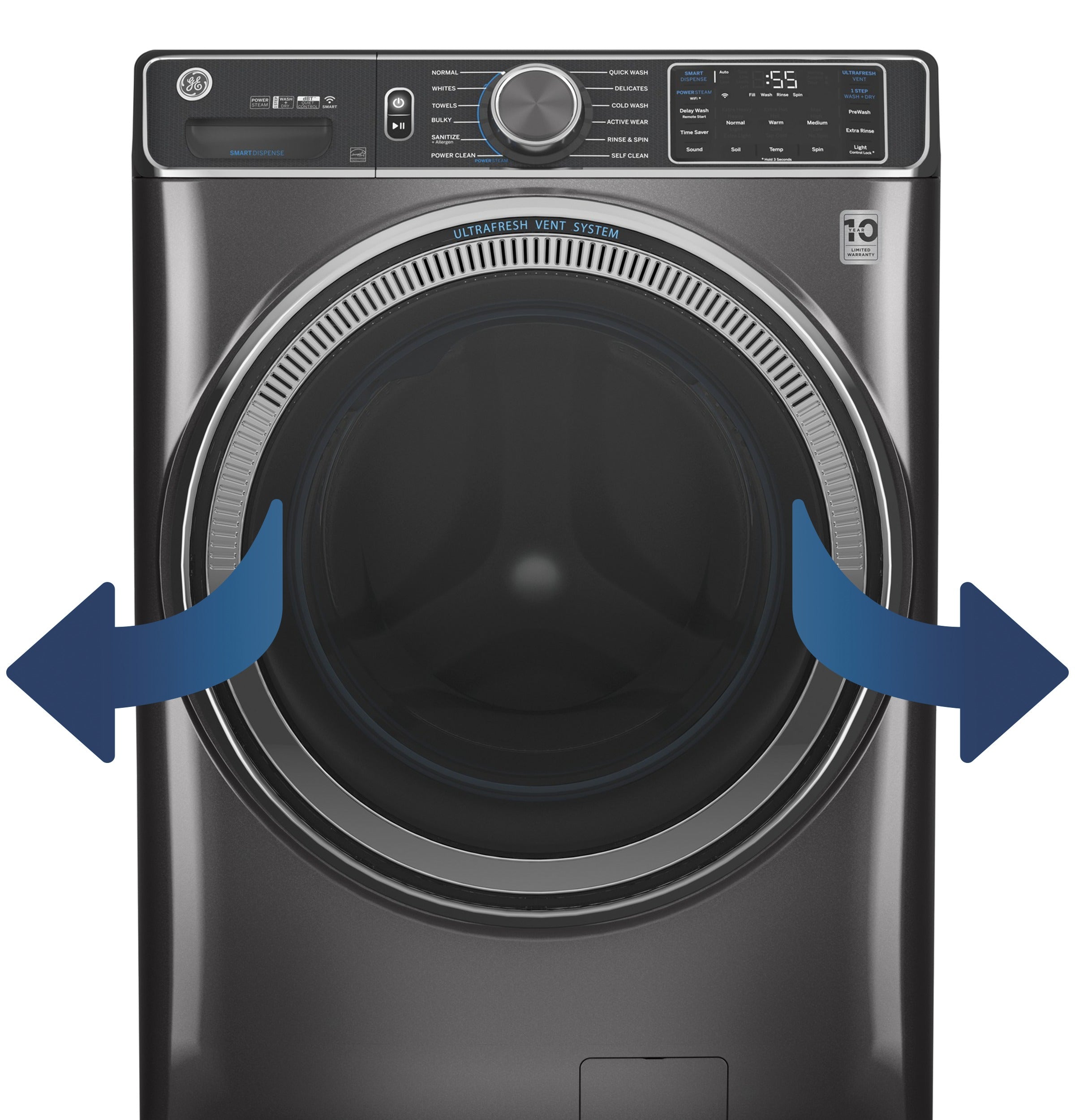 GE WHITE 4.8CU FRONT LOAD WASHER - Washers - Additional View 13