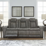Ashley Furniture - Next-Gen Power Sofa - Slate - Dark Gray Faux Leather - Sofas - Additional View 1