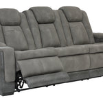 Ashley Furniture - Next-Gen Power Sofa - Slate - Dark Gray Faux Leather - Sofas - Additional View 2