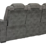 Ashley Furniture - Next-Gen Power Sofa - Slate - Dark Gray Faux Leather - Sofas - Additional View 4