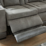 Ashley Furniture - Next-Gen Power Sofa - Slate - Dark Gray Faux Leather - Sofas - Additional View 11
