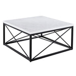 Steve Silver Furniture - SKYLER COCKTAIL TABLE - White|Black Marble/Stone|Metal - Tables - Additional View 1