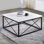 Steve Silver Furniture - SKYLER COCKTAIL TABLE - White|Black Marble/Stone|Metal - Tables - Additional View 3
