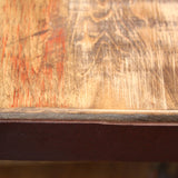 Antique Table With Iron Base - Multicolor