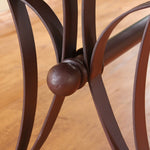 International Furniture Direct - Antique - Table With Iron Base - Multicolor - Dark Brown Wood|Iron - Tables - Additional View 3