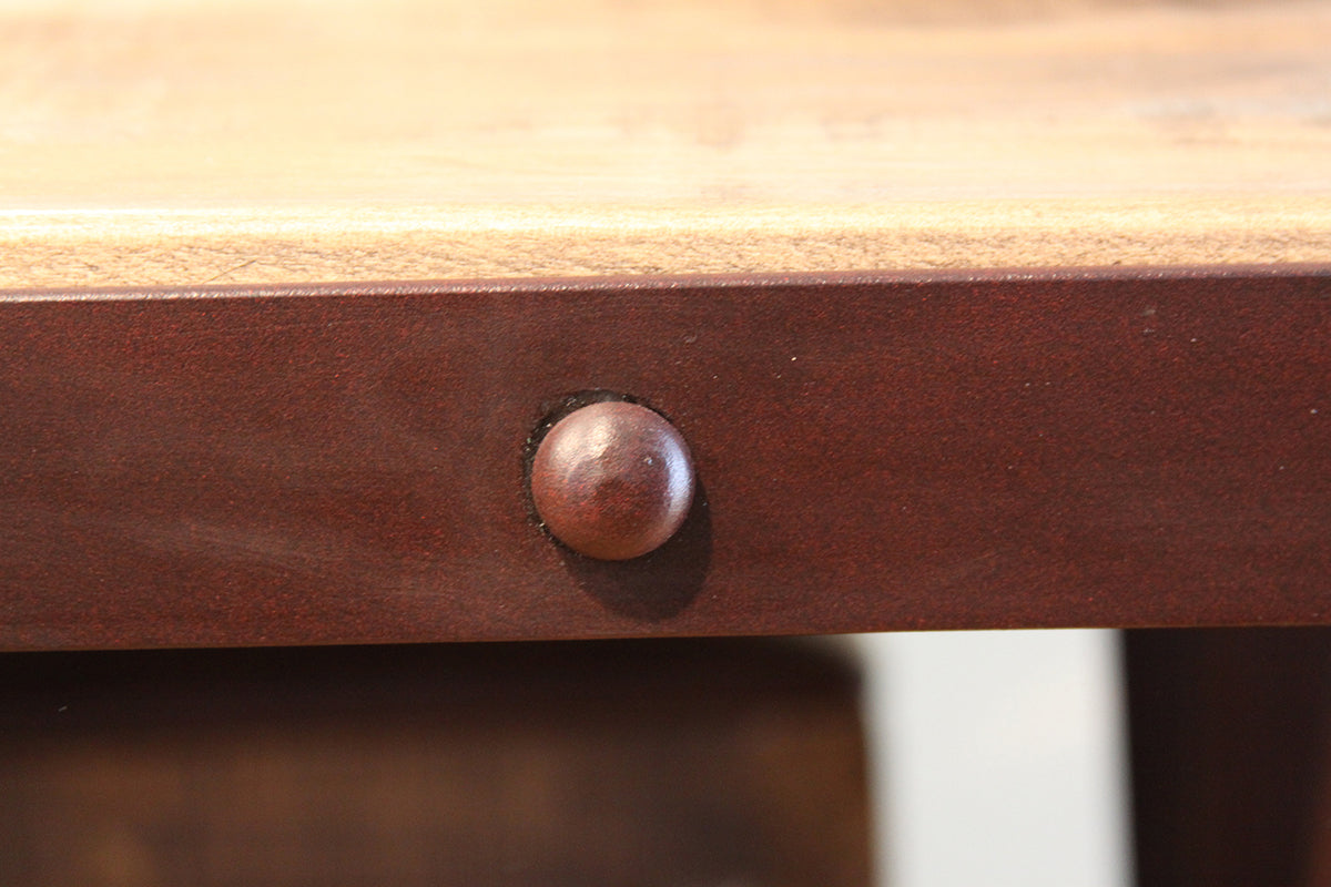 International Furniture Direct - Antique - Table With Iron Base - Multicolor - Dark Brown Wood|Iron - Tables - Additional View 5
