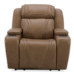Boston Leather Power Recliner - Sand