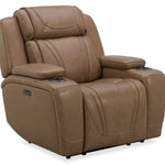 Boston Leather Power Recliner - Sand - Additional View 1