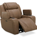 Boston Leather Power Recliner - Sand - Additional View 2