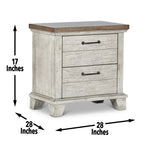 Steve Silver Furniture - BEAR CREEK NIGHTSTAND - White Wood - Nightstands - Additional View 1