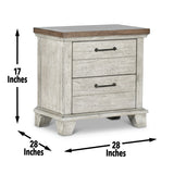 Steve Silver Furniture - BEAR CREEK NIGHTSTAND - White Wood - Nightstands - Additional View 1