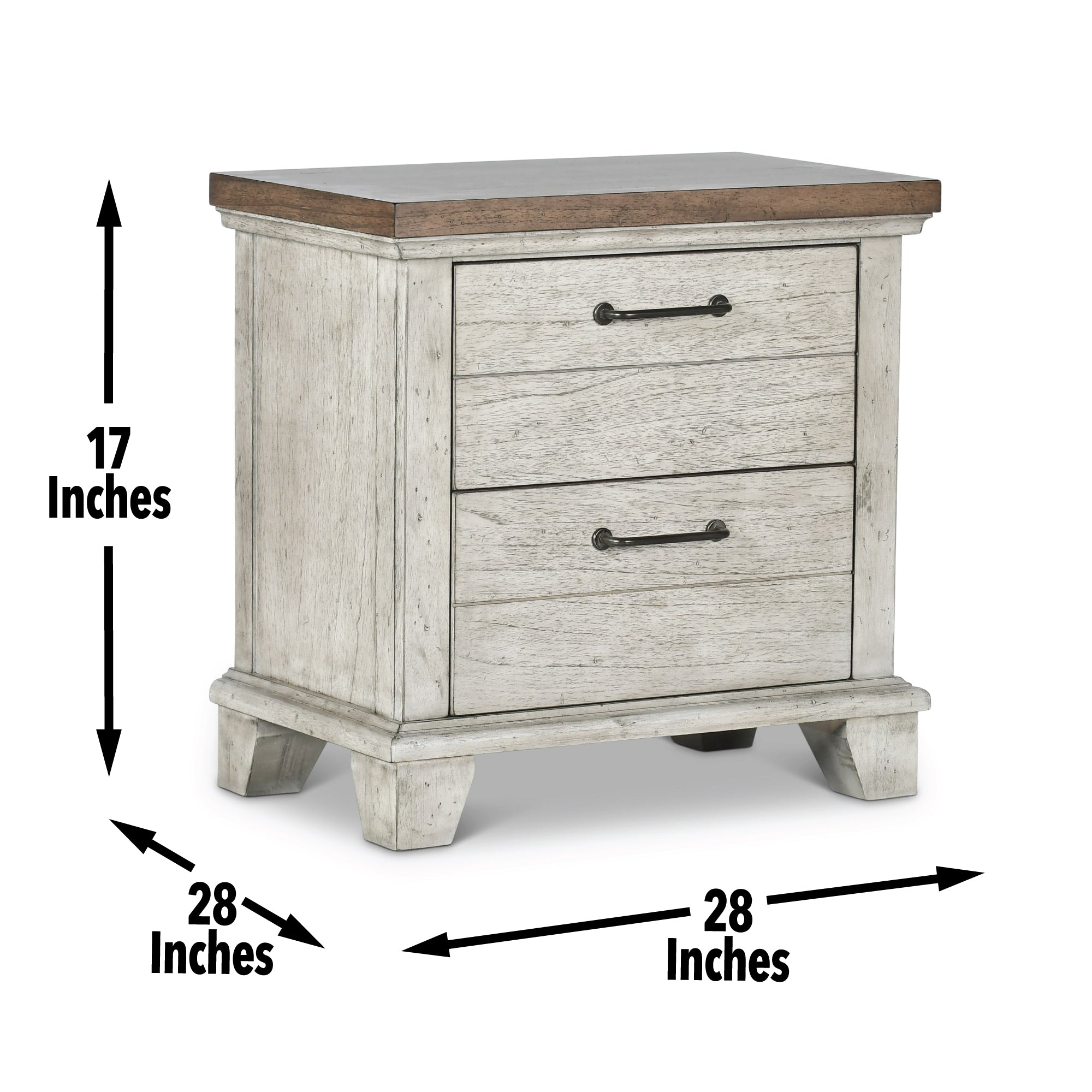 Steve Silver Furniture - BEAR CREEK NIGHTSTAND - White Wood - Nightstands - Additional View 1