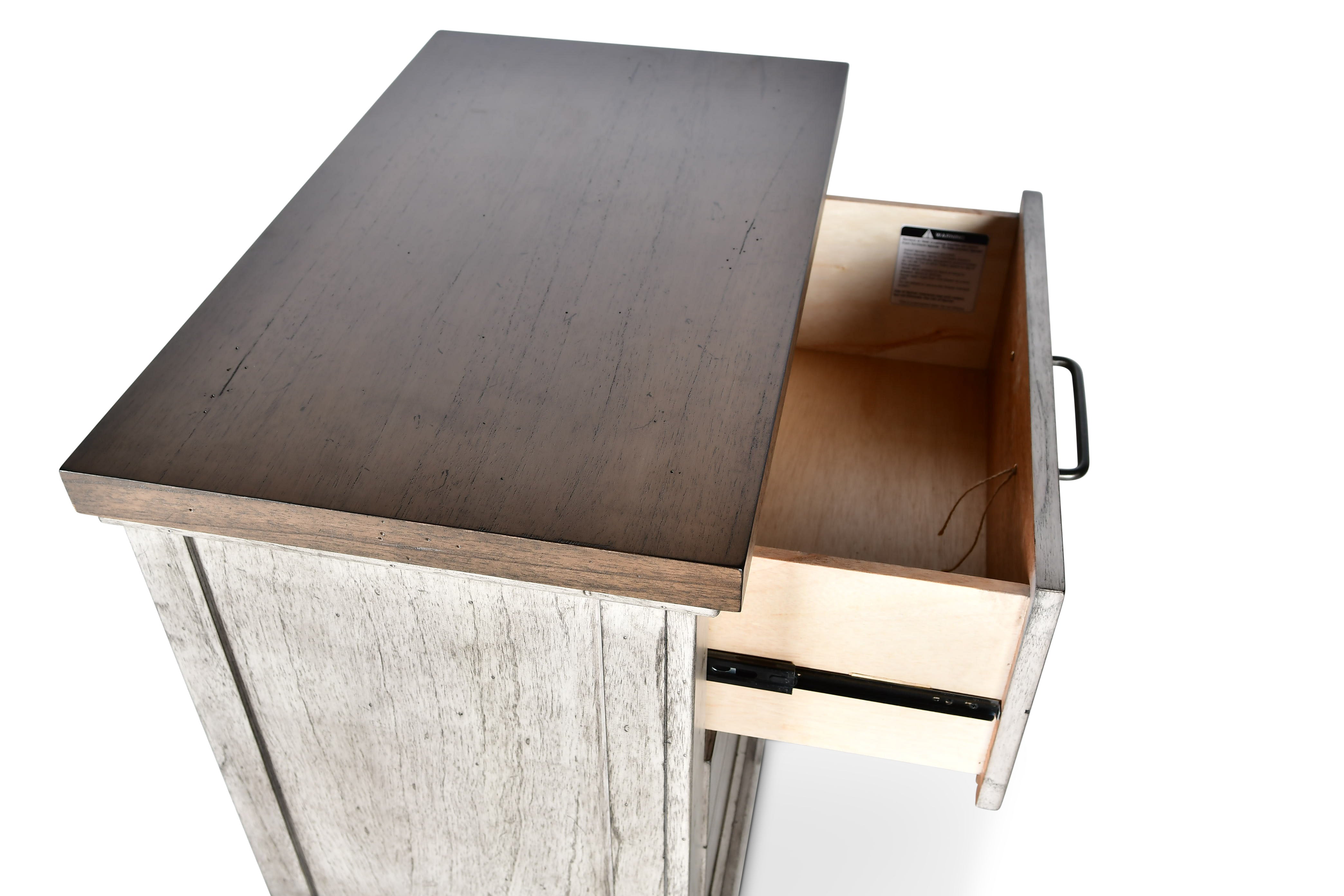 Steve Silver Furniture - BEAR CREEK NIGHTSTAND - White Wood - Nightstands - Additional View 3