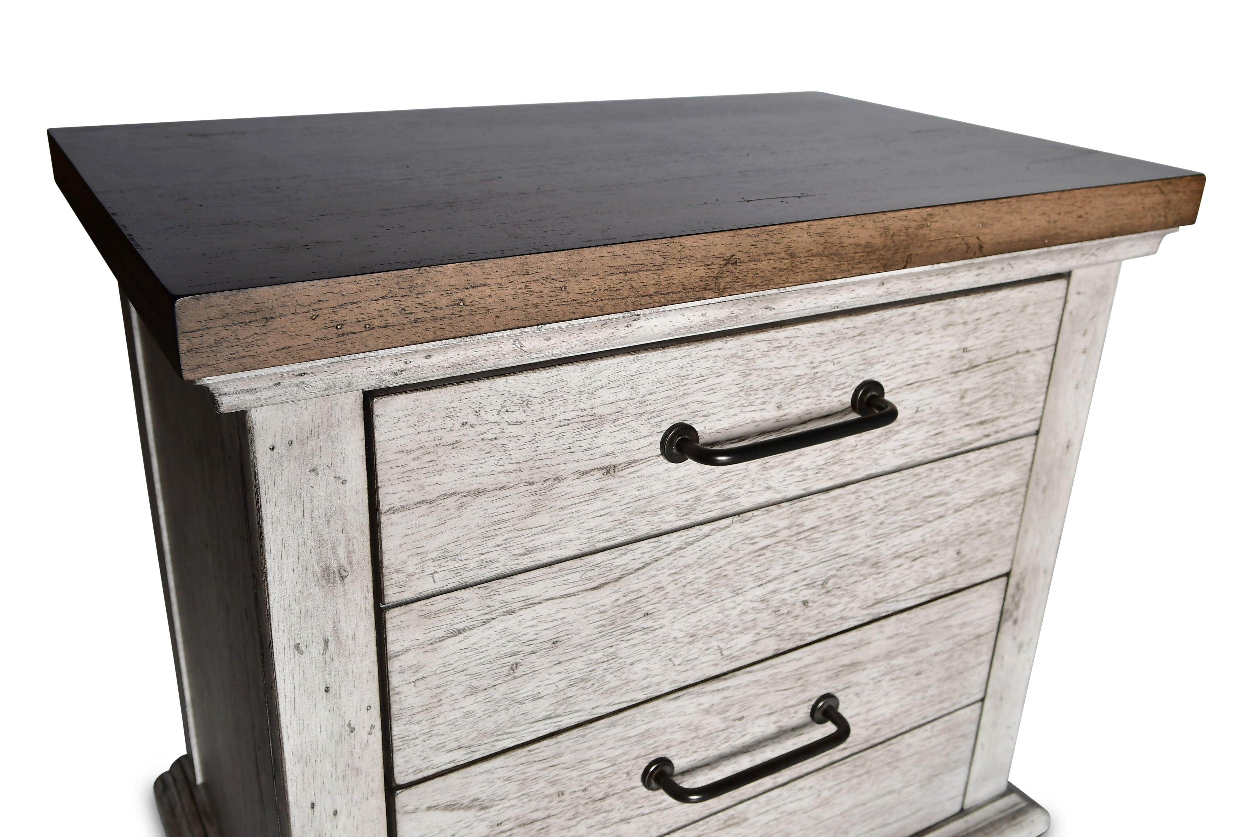 Steve Silver Furniture - BEAR CREEK NIGHTSTAND - White Wood - Nightstands - Additional View 6