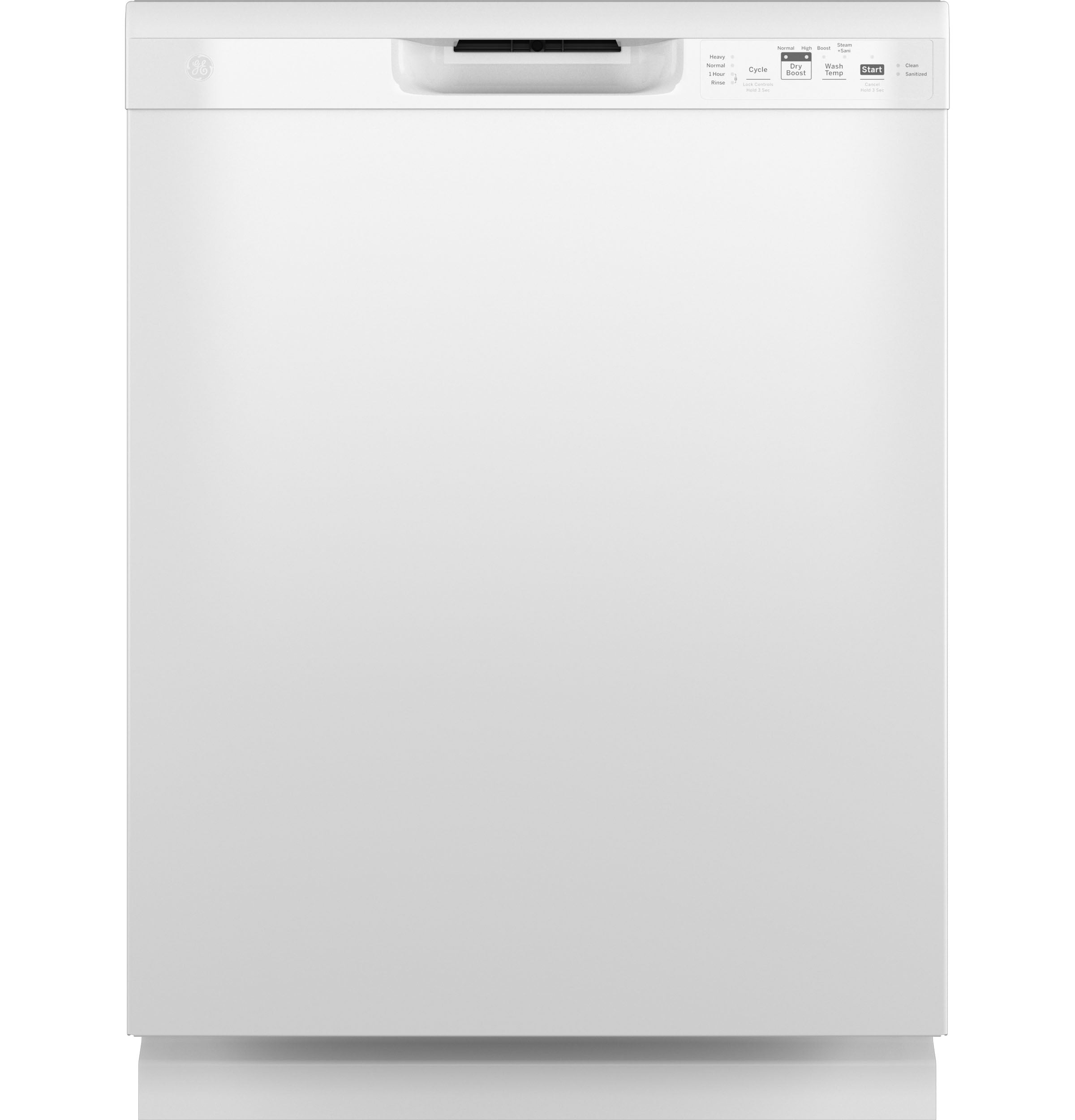 GE WHITE DISHWASHER FRONT CONTROL WITH STEAM - Dishwashers