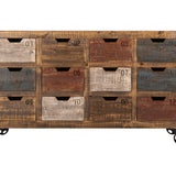 International Furniture Direct - ANTOINETTE ANTIQUE CONSOLE - Dark Brown Wood - Tables