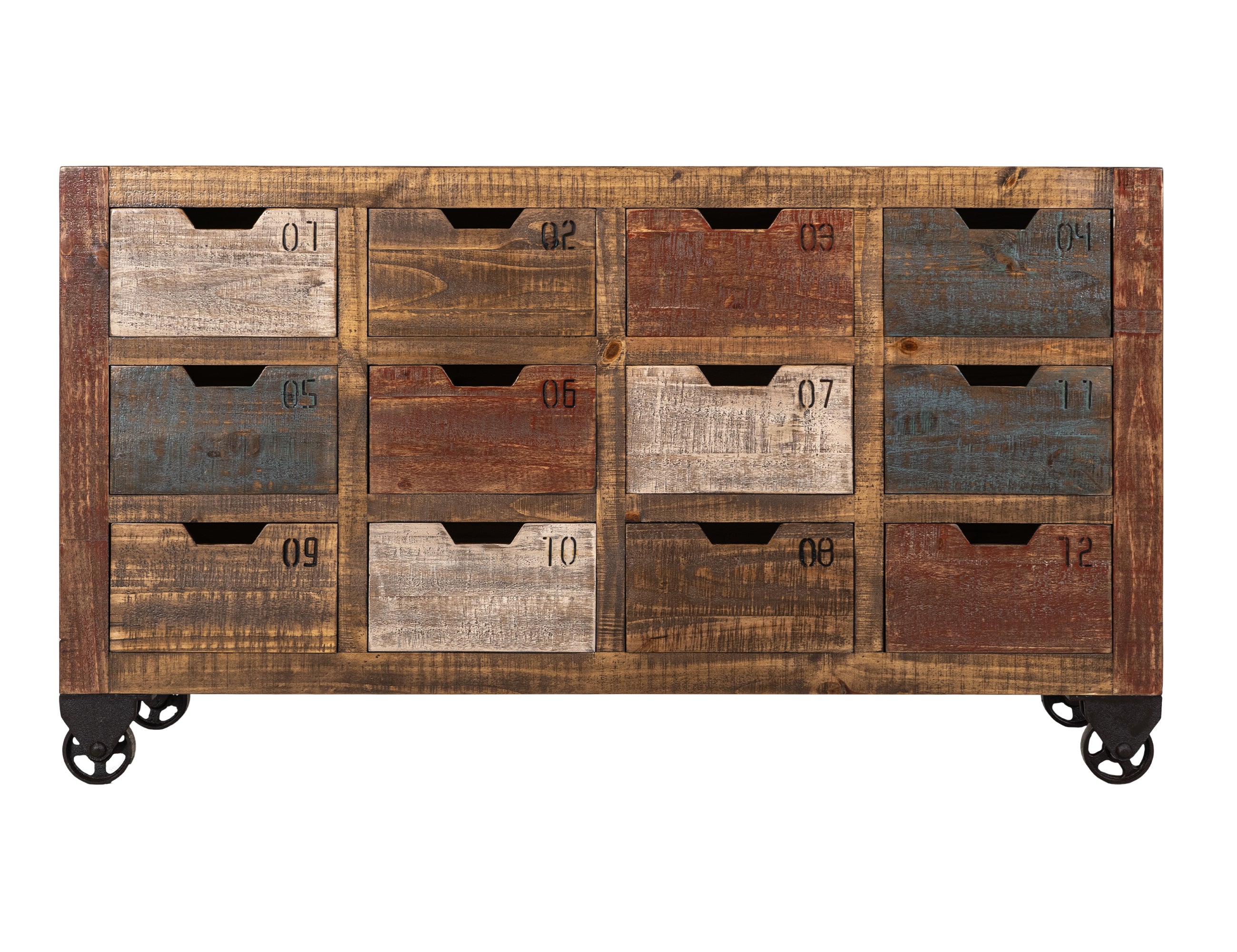 International Furniture Direct - ANTOINETTE ANTIQUE CONSOLE - Dark Brown Wood - Tables